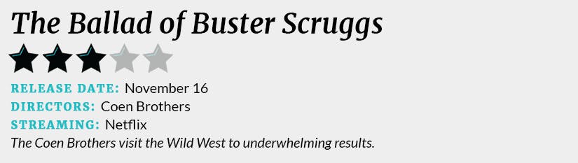 The Ballad of Buster Scruggs - “It's not uncommon for people to