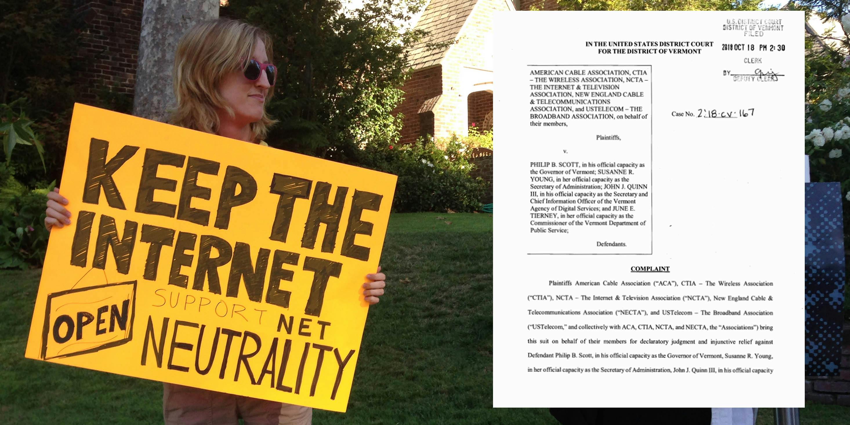 Vermont net neutrality lawsuit