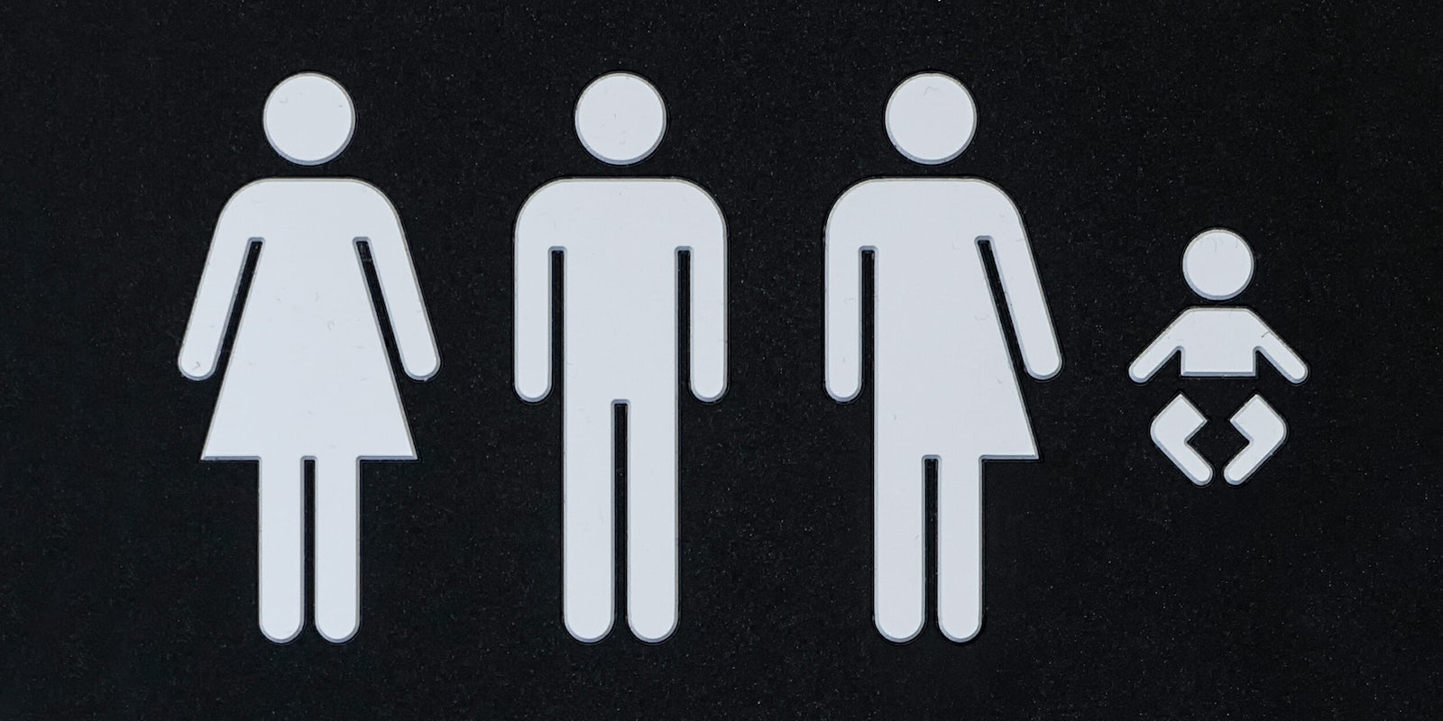 all gender bathroom sign