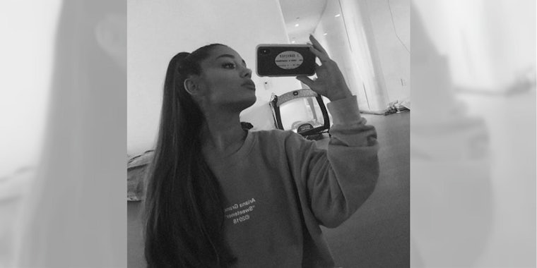 Ariana Grande revived a dick pick meme on Instagram.