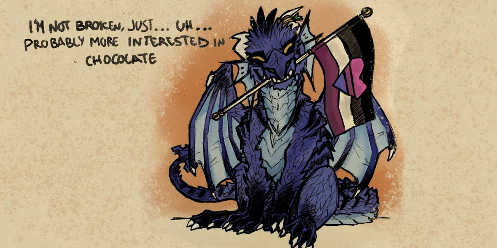 asexuality awareness dragon