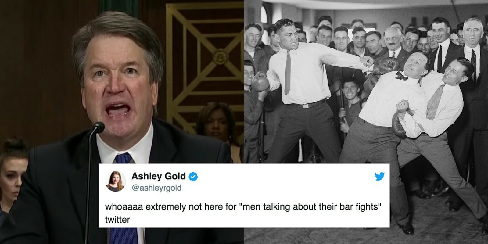 People can't stop tweeting about their Kavanaugh-style bar fights