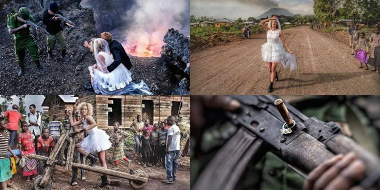 Wedding photos taken in the Democratic Republic of the Congo