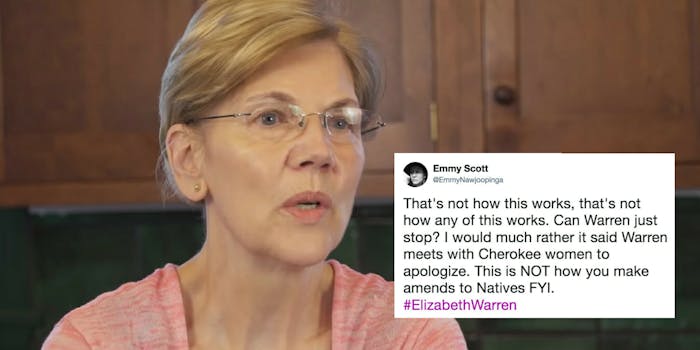 Indigenous Americans twitter explains Elizabeth Warren's failed DNA test