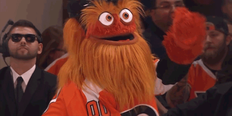 Gritty's evolution from mascot to meme to leftist avatar