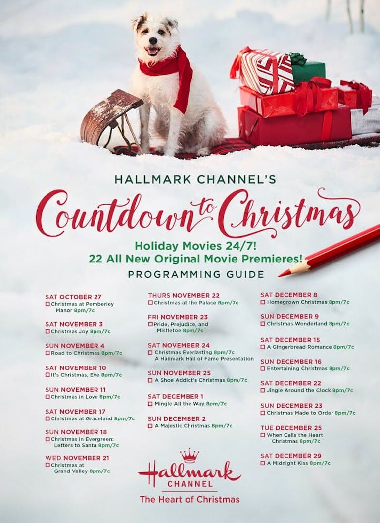 hallmark christmas movies 2018 schedule