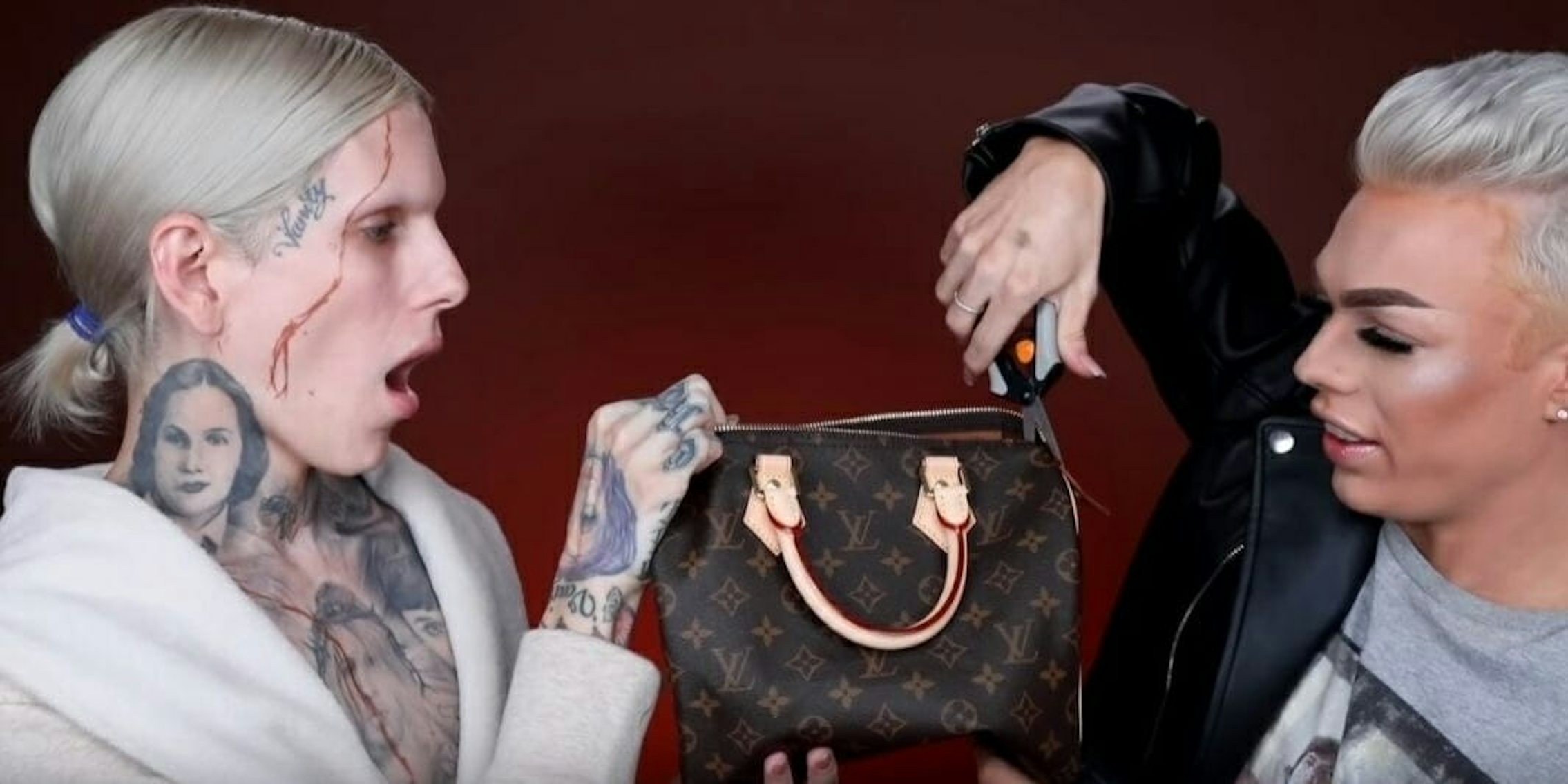 Video: Jeffree Star Destroys Louis Vuitton Bag To Make a Halloween Costume