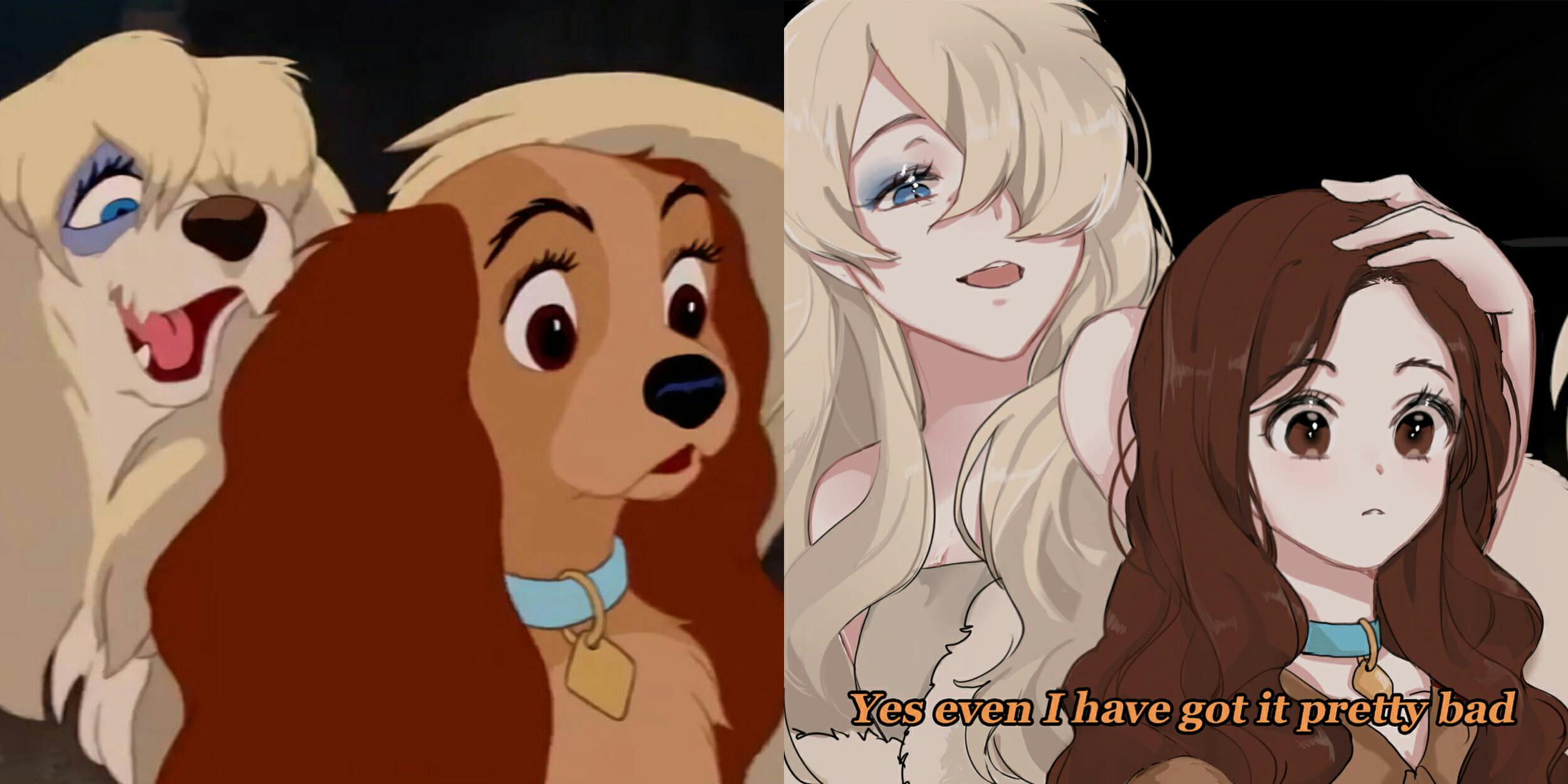 Lady and the Tramp As Anime Characters Becomes a Twitter Meme