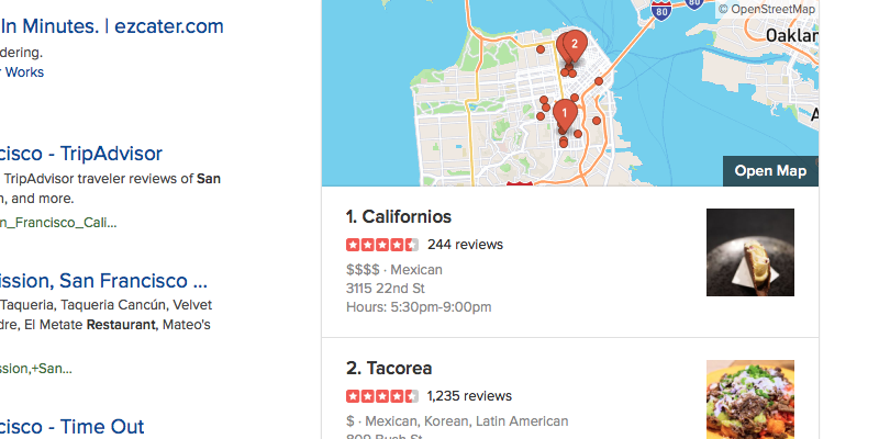 DuckDuckGo restaurants