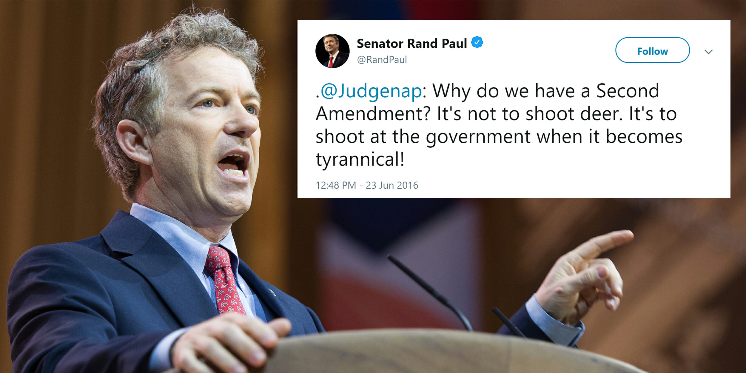 Rand Paul's Old Tweet About Shooting At 'Tyrannical' Governments Under Fire