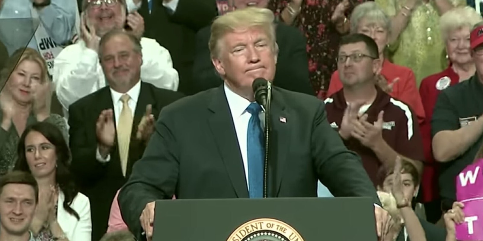 President Donald Trump mocked Christine Blasey Ford at a rally in Mississippi.