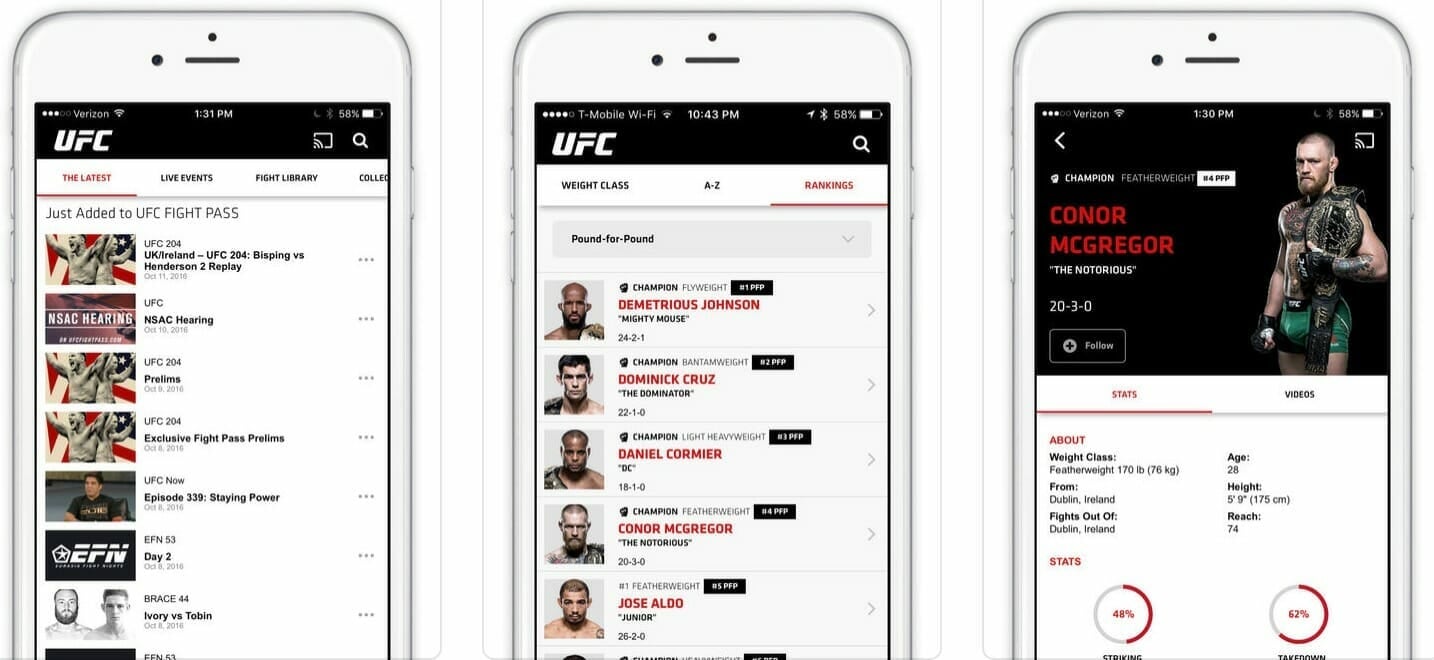 watch cormier lewis ufc app