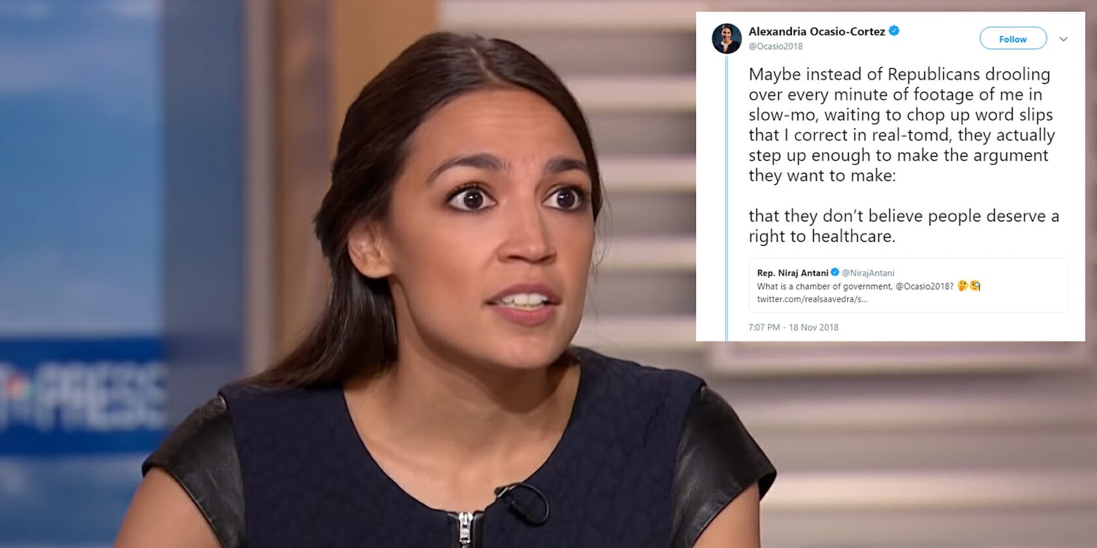 Representative-elect Alexandria Ocasio-Cortez clapped back at Republicans who have continued to criticize her after a state lawmaker from Ohio mocked a mistake she made during a live stream.