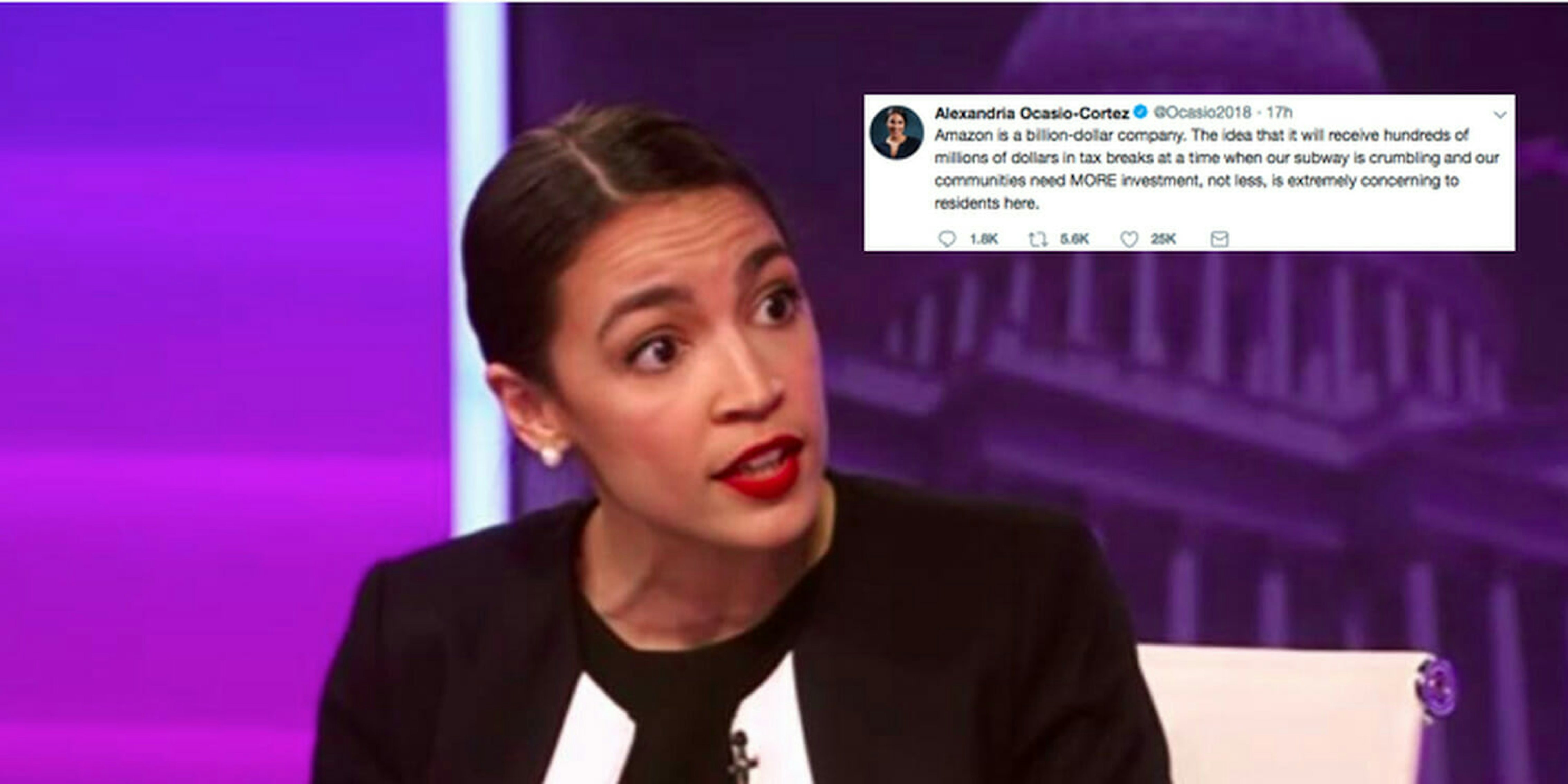 Alexandria Ocasio-Cortez Protests Amazon's New York Tax Breaks