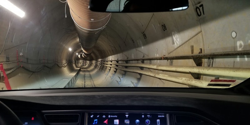 boring company tunnel interior