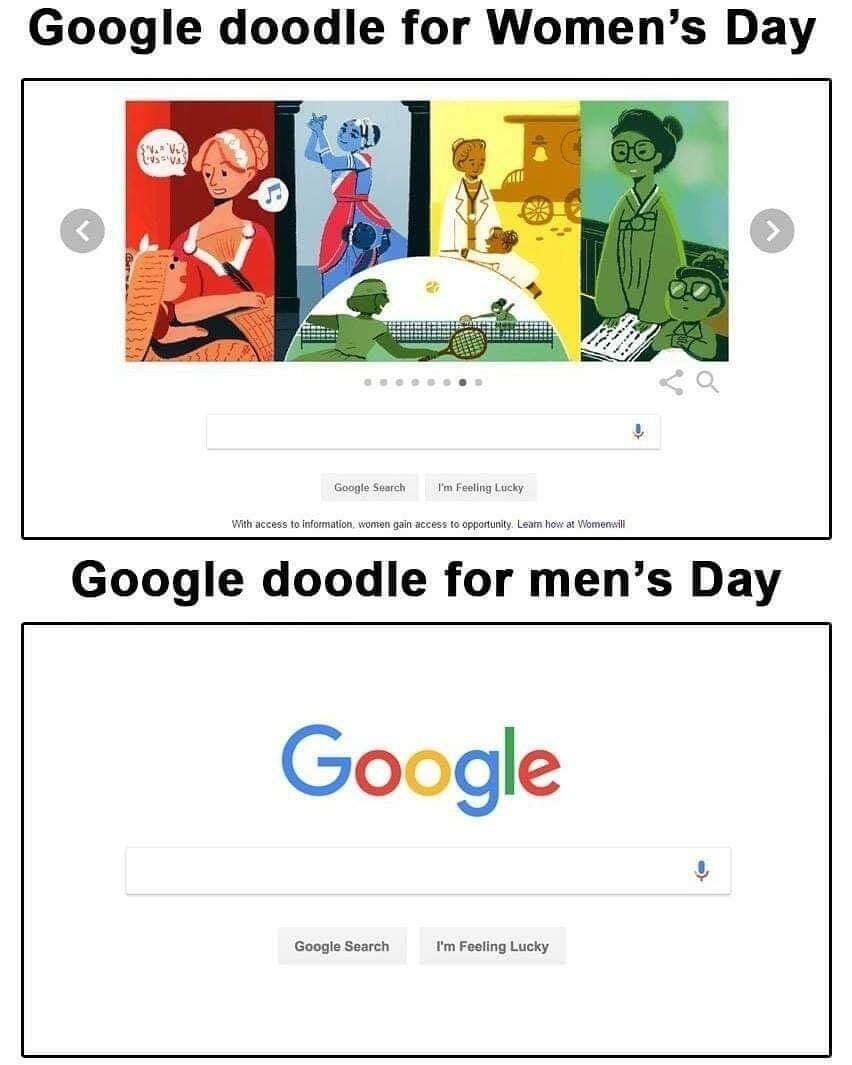 Men Are Upset They Didn t Get an International Men s Day Google Doodle