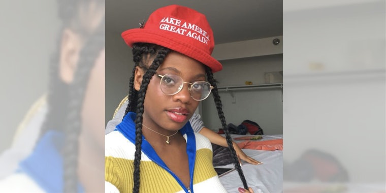 A Chicago student is trolling pro-Trump conservatives on Twitter for money.
