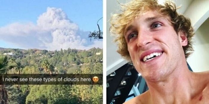 Logan Paul Doland twins California wildfires