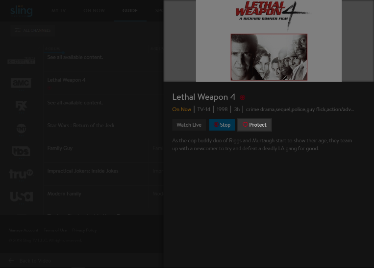 sling tv cloud dvr protect
