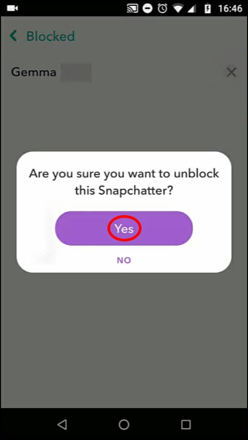 how to unblock someone on snapchat