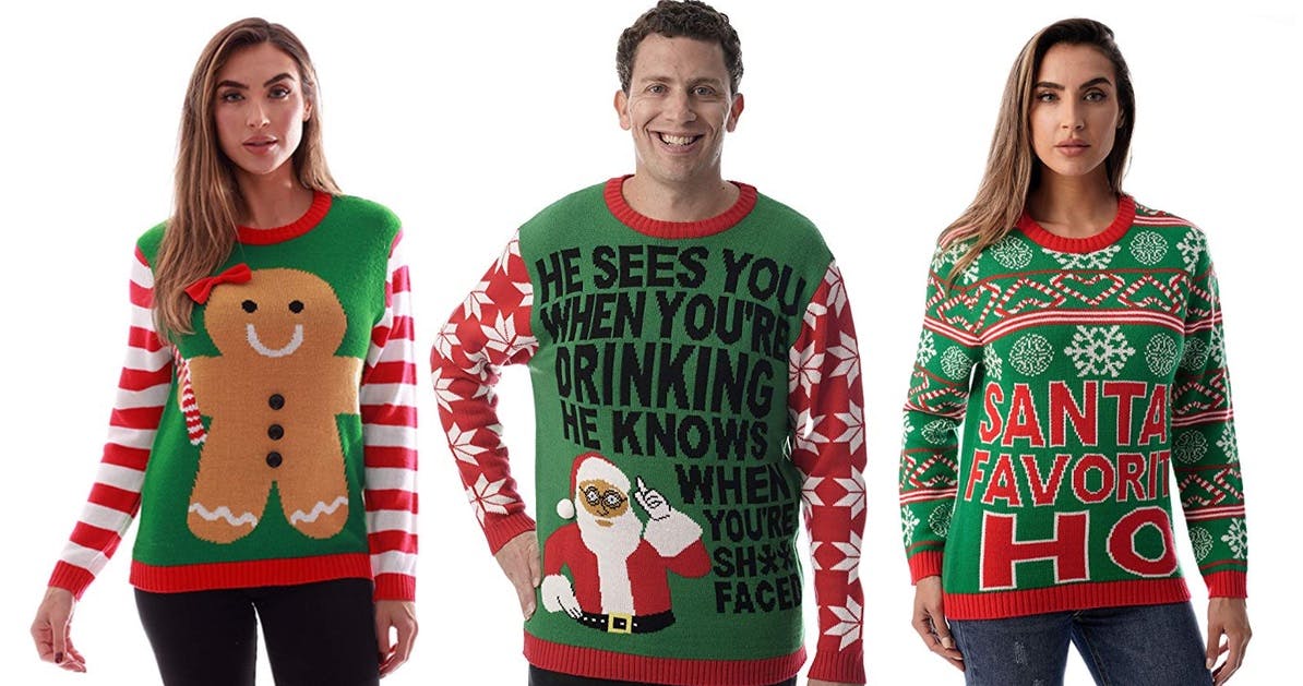 Ugly Christmas Sweaters are up to 40% off Through Amazon, Today Only