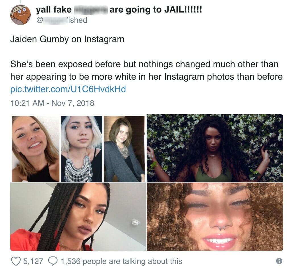 'N*****fishing': Deception by White Instagrammers in Blackface