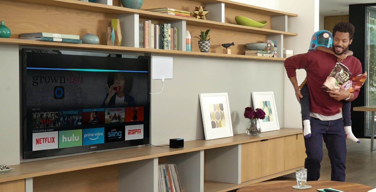 Amazon Fire TV Cube in living room