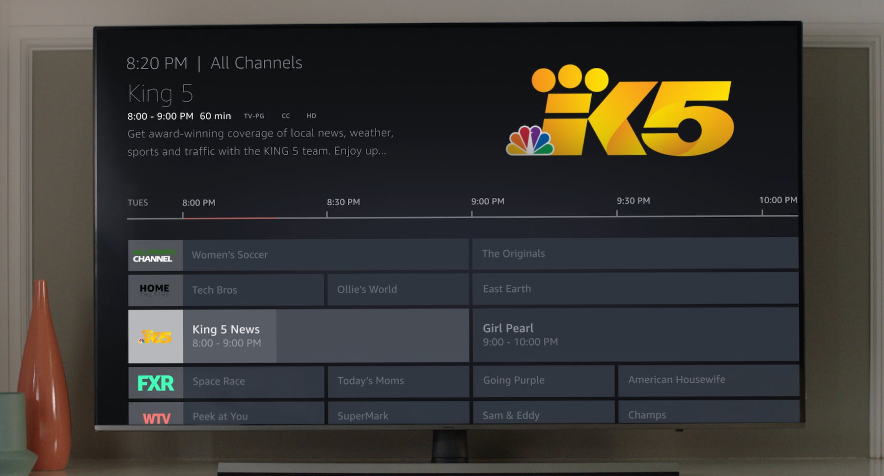 Amazon Fire TV Recast live television show options