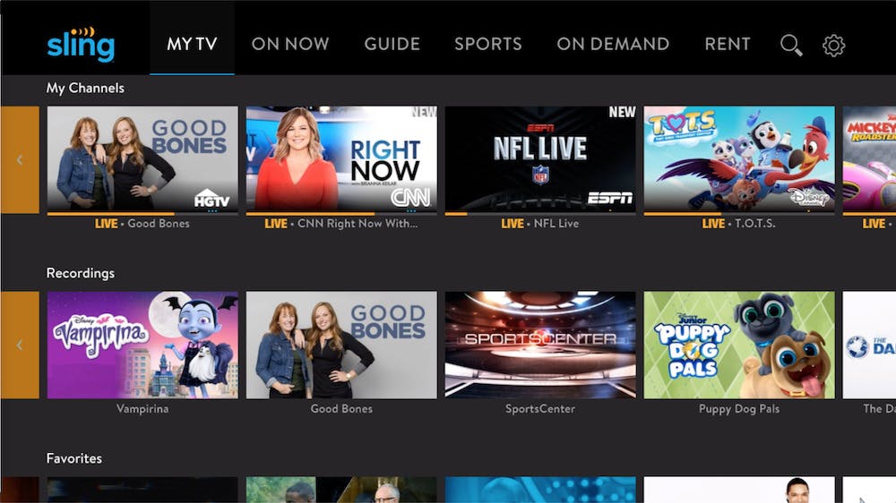 watch live tv on roku - sling tv