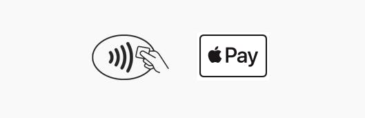 Contactless payment and Apple Pay symbols