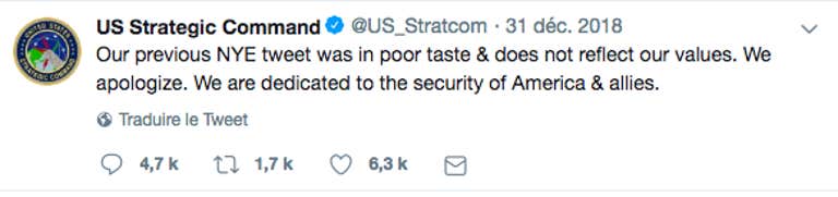 us strategic command tweet