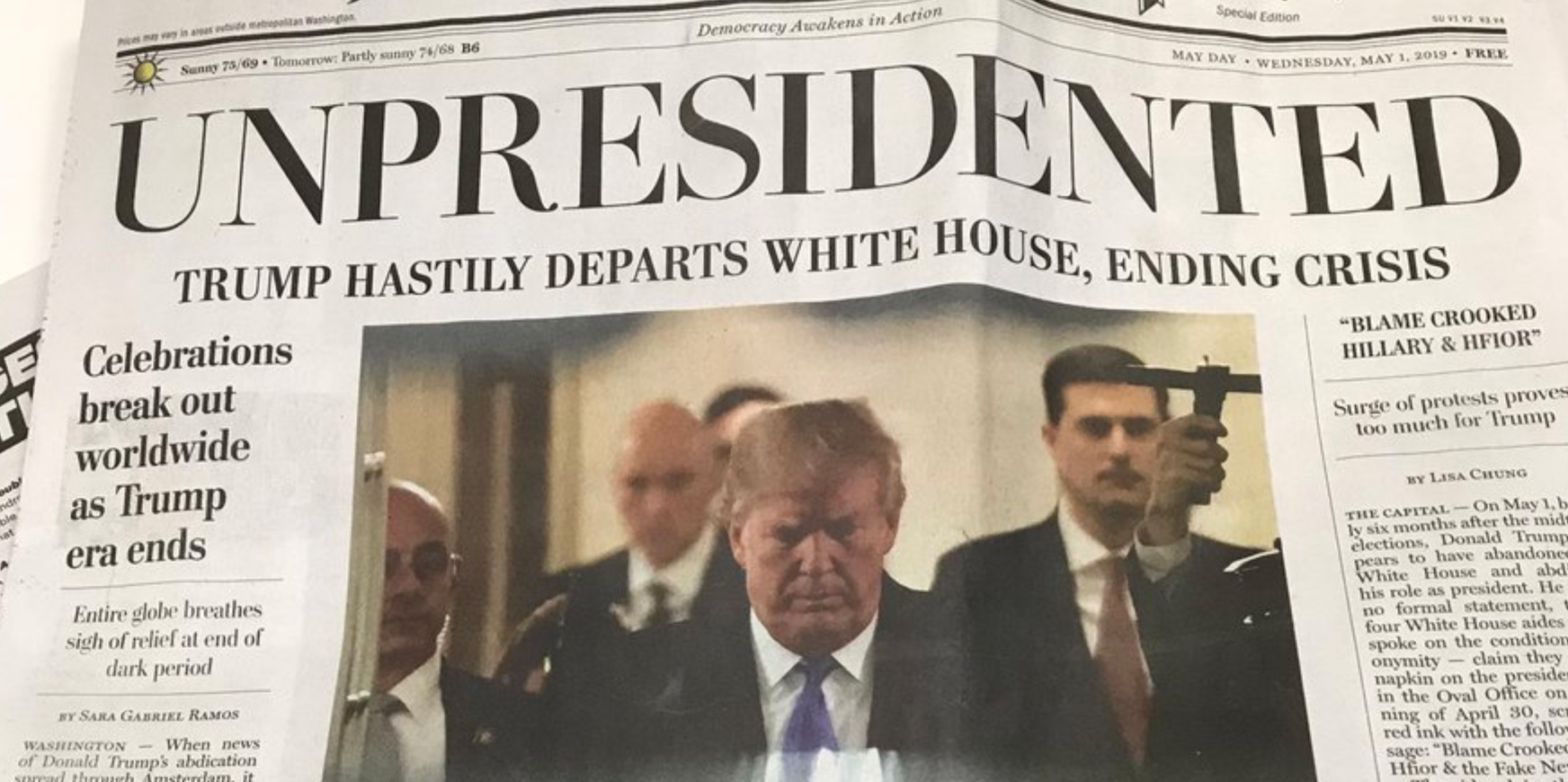 Fake Washington Post Saying Trump Resigns Distributed In D.C.