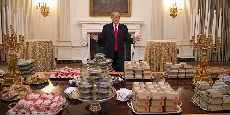 donald trump fast food clemson