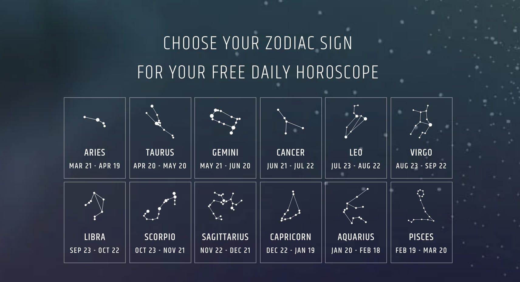 Screenshot of Astrology.com's sun sign horoscope page.