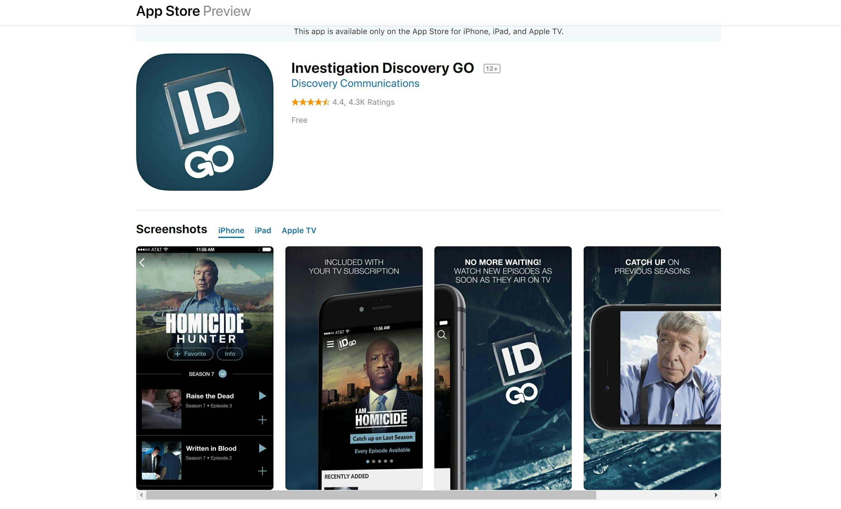 investigation discovery app stream