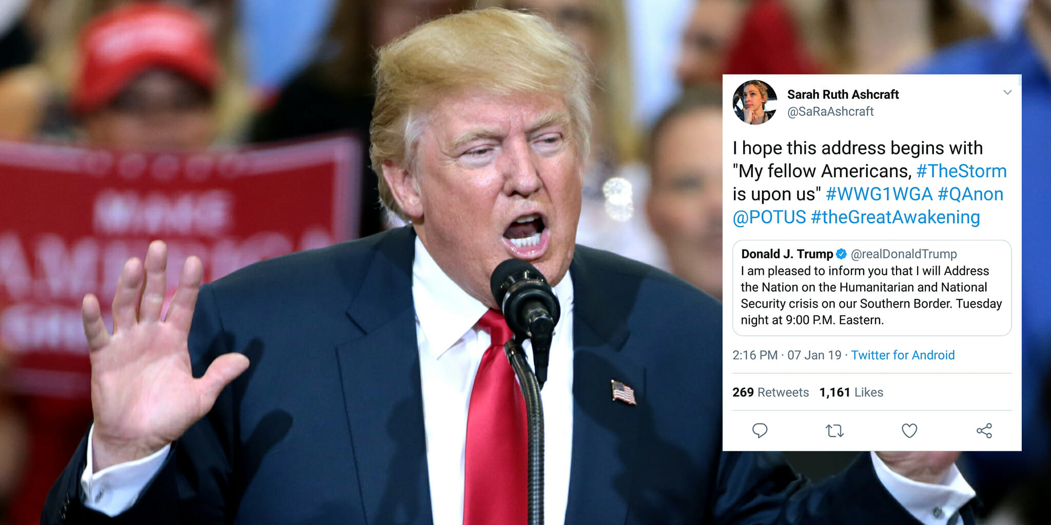 QAnon Supporters Believe Trump’s Border Speech Will Start A Revolution