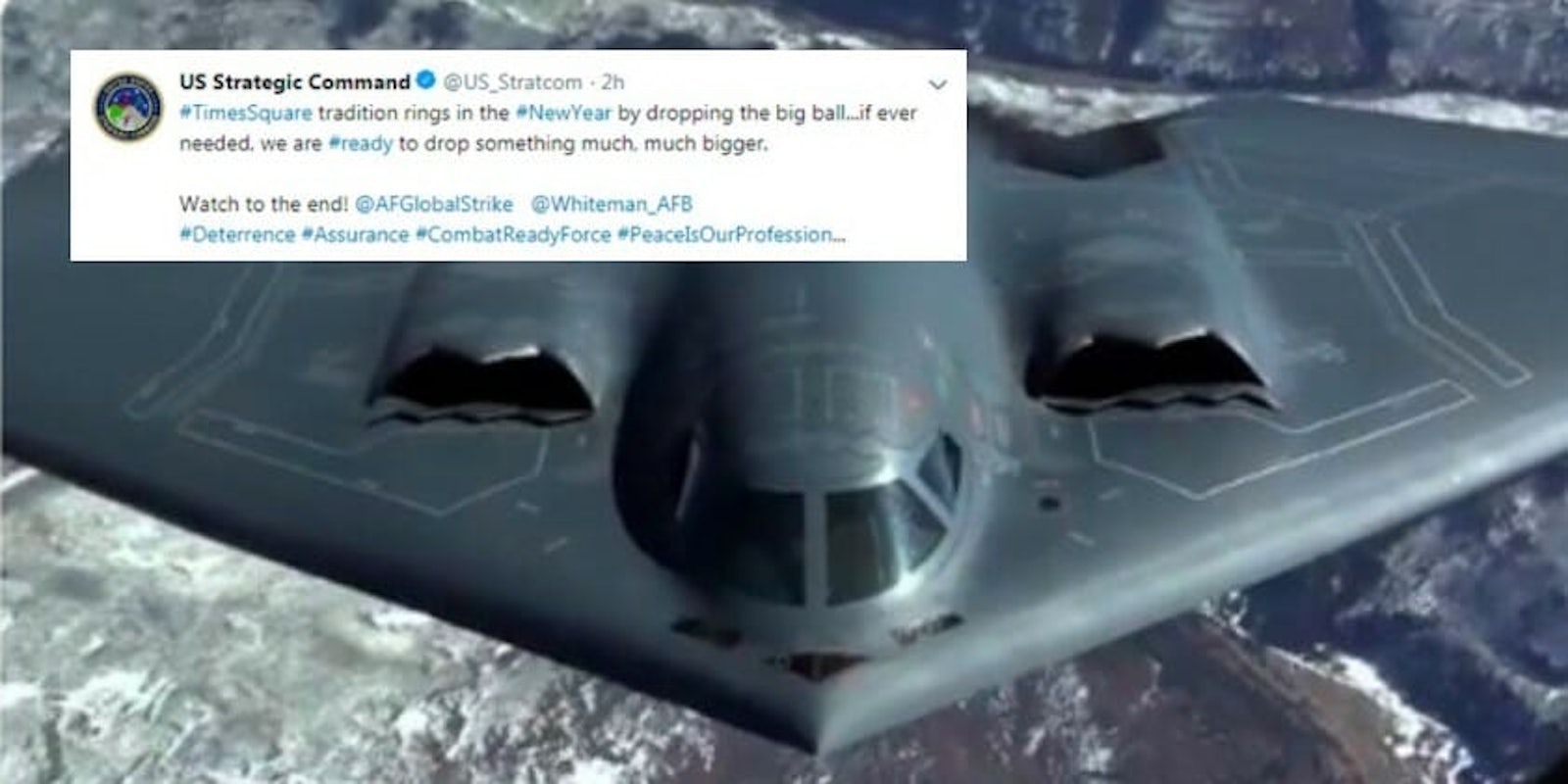 us strategic command bomb tweet