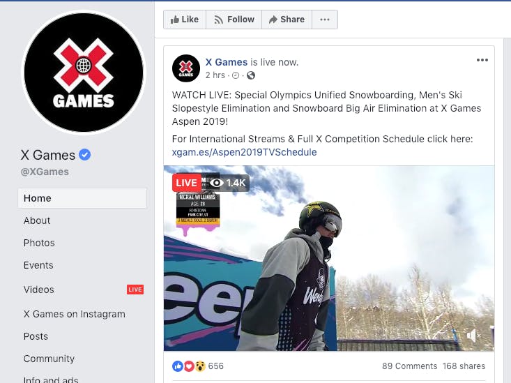watch winter x games online free on facebook