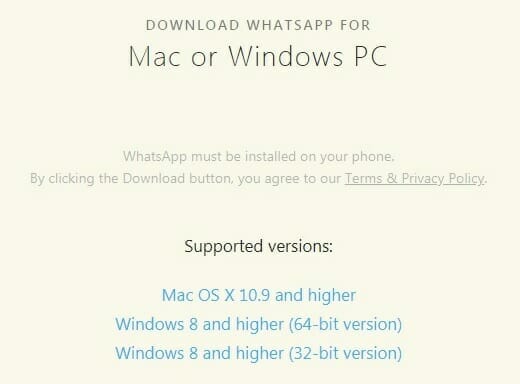 download whatsapp for mac desktop