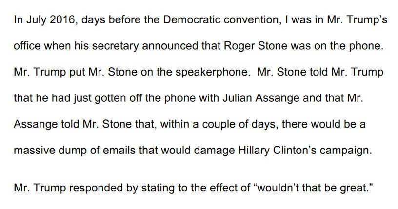 Cohen Opening Statement Wikileaks