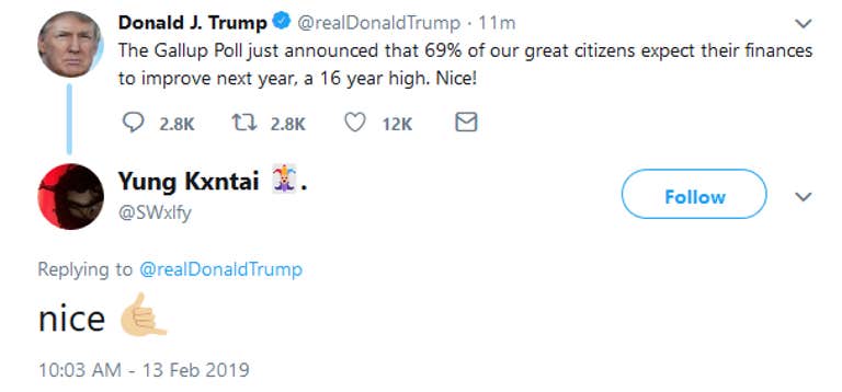 Trump 69 Twitter