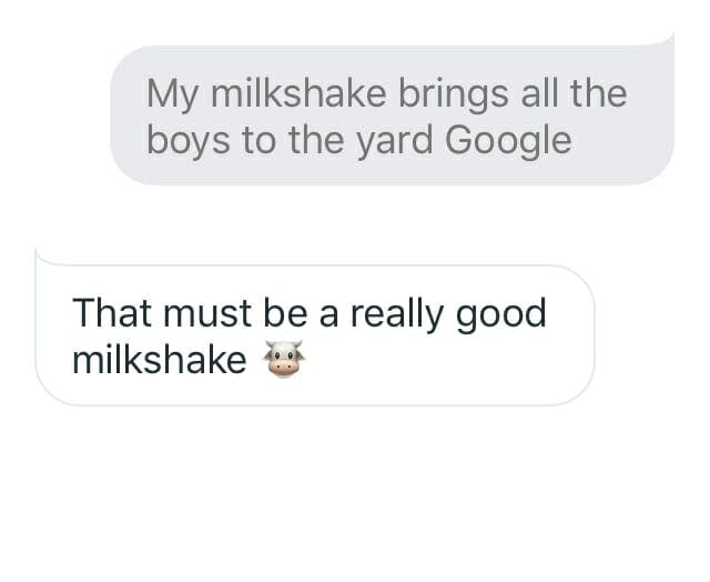 funny things to ask google home - milkshake