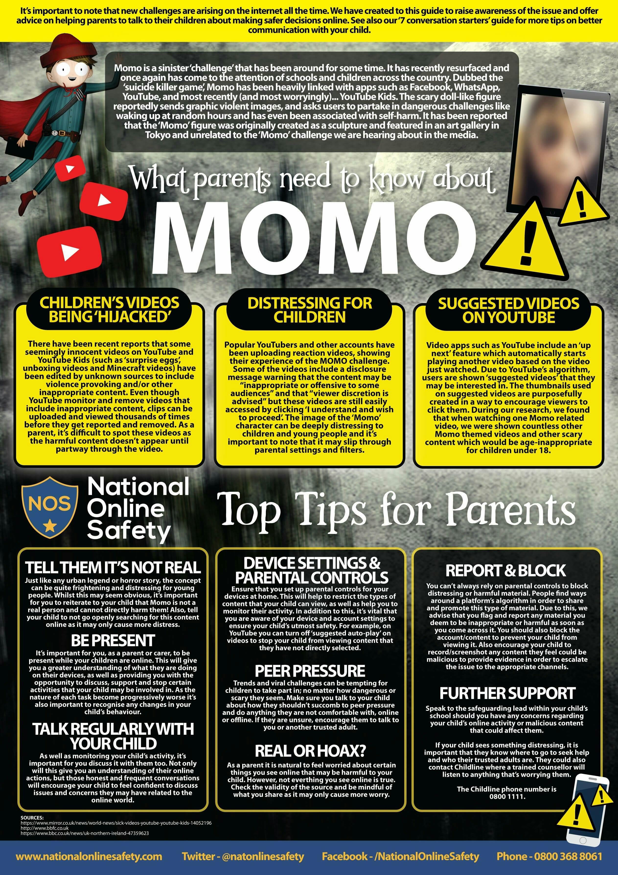 momo challenge youtube