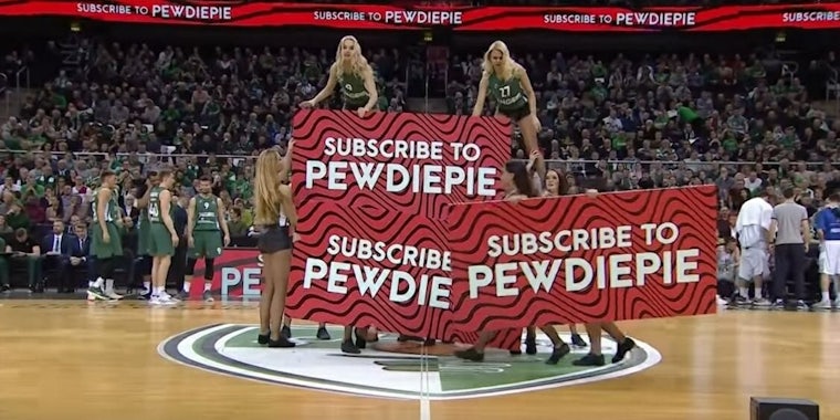 Subscribe to PewDiePie YouTube cheerleaders