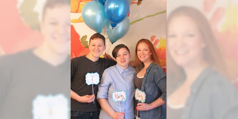 A mom threw a gender reveal party for her 20-year-old transgender son.