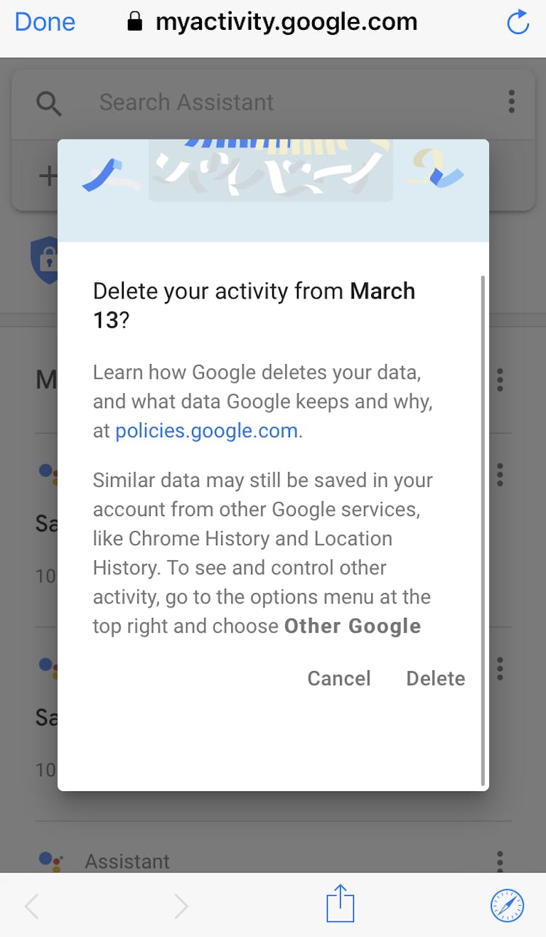 Google home tricks - Google Assistant delete history