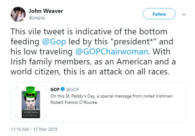 John Weaver Beto @GOP Tweet