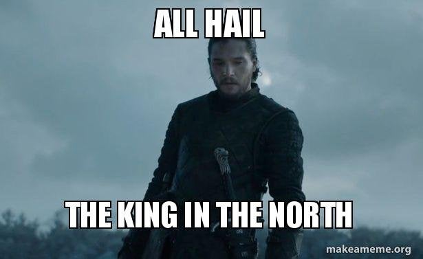 Jon snow king in the north