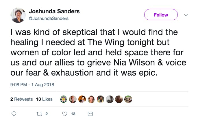 Tweet Nia Wilson Wing