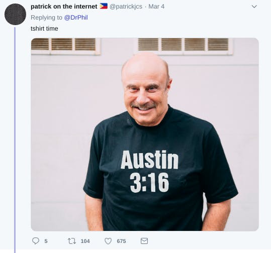 Austin T-shirt time